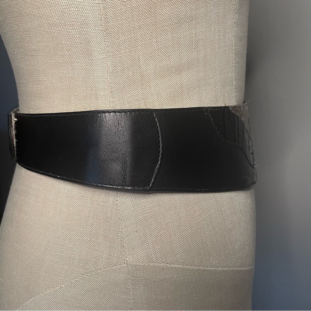 Vintage Patchwork Leather Belt - image 5
